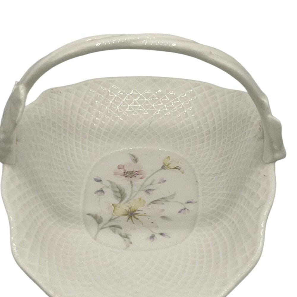 Mikasa Bone China Floral Basket With Handle - Pastel Garden B1645 Naumi Japan - Picture 10 of 15